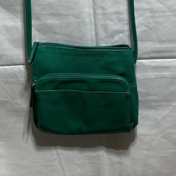 Tignanello Handbags - Tignanello Green Leather crossbody bag